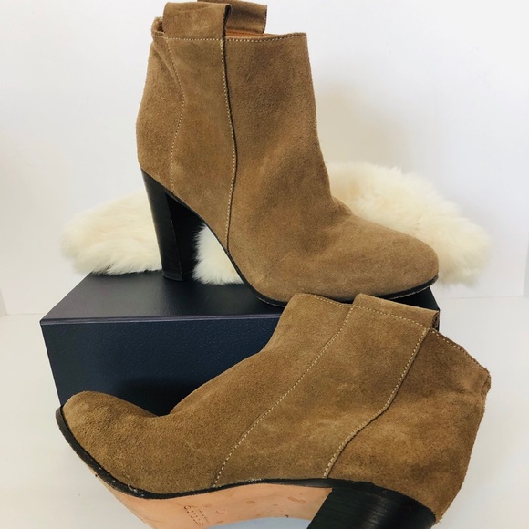 LAMARE Vero Cuoio Suede Leather Block Heel - Picture 2 of 6